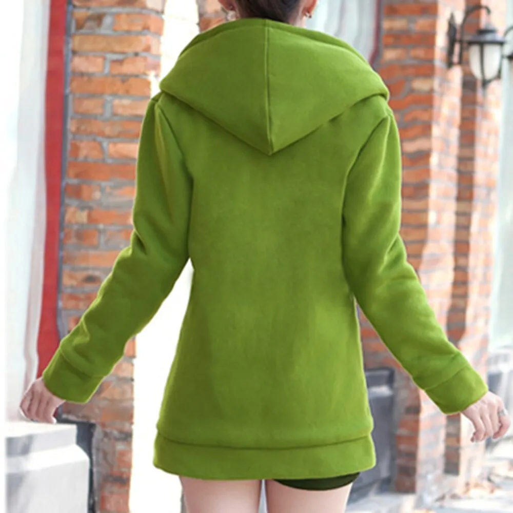 Mid-length plus size sweater coat