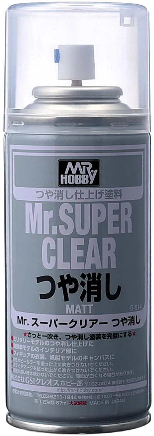 Mr. Hobby B514 Mr. Super Clear Flat Matt Top Coat Spray Paint 170ml