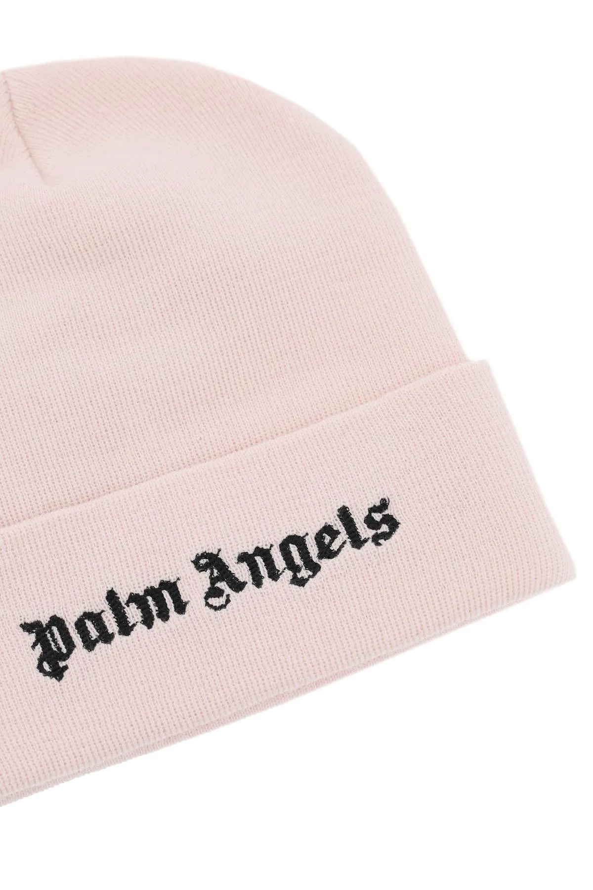 Palm angels embroidered logo beanie hat