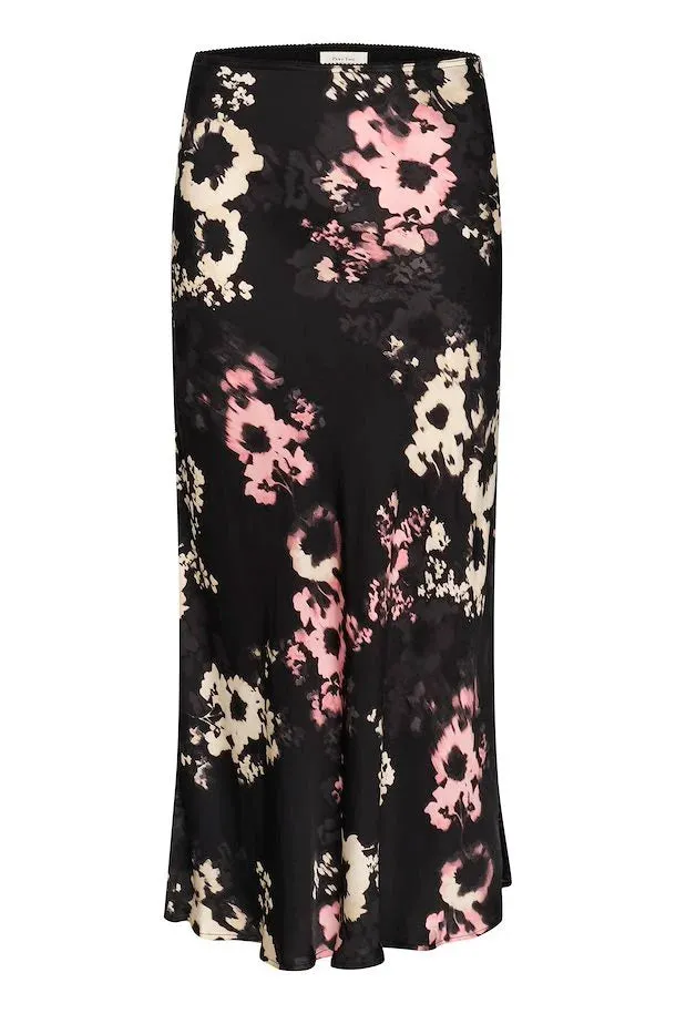 PART TWO LAURINA SKIRT BLACK BLURRED FLOWER