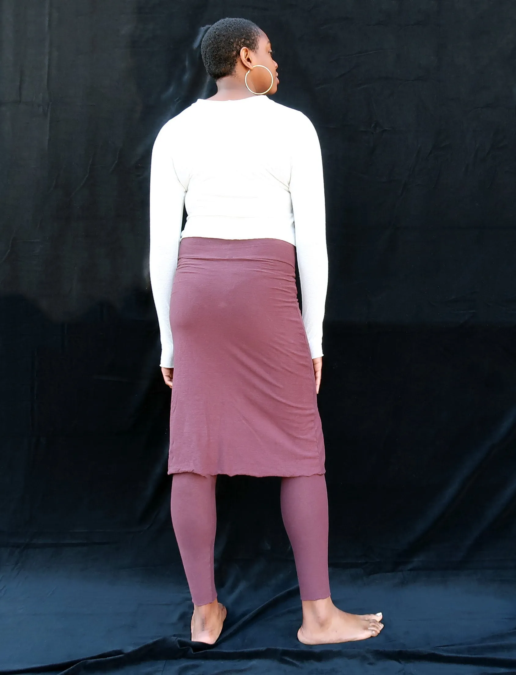 Pencil Below Knee Skirted Leggings