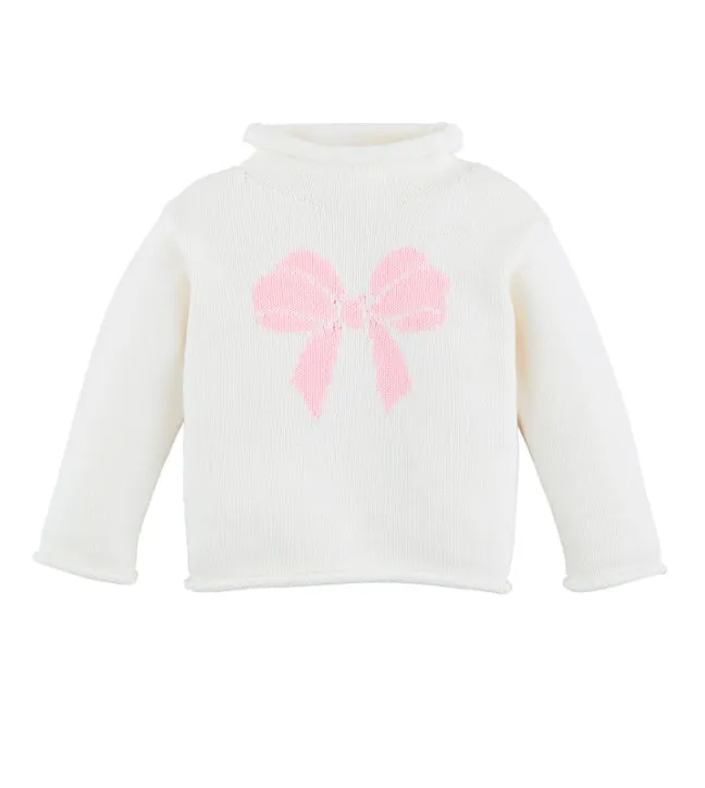 Pink Bow Rollneck Sweater