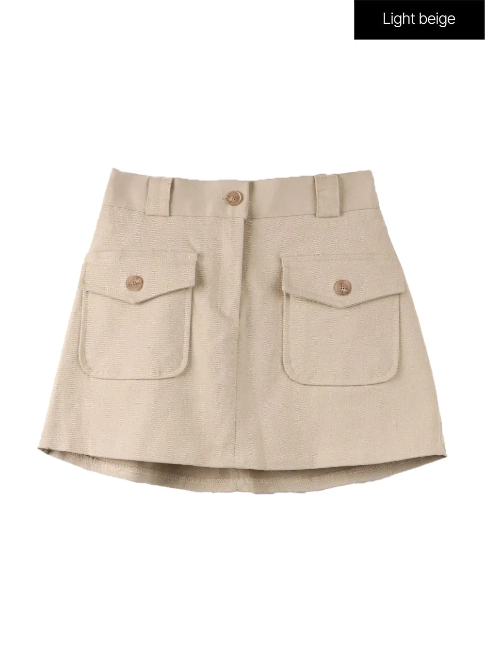 Pocket Cotton Mini Skirt IF408