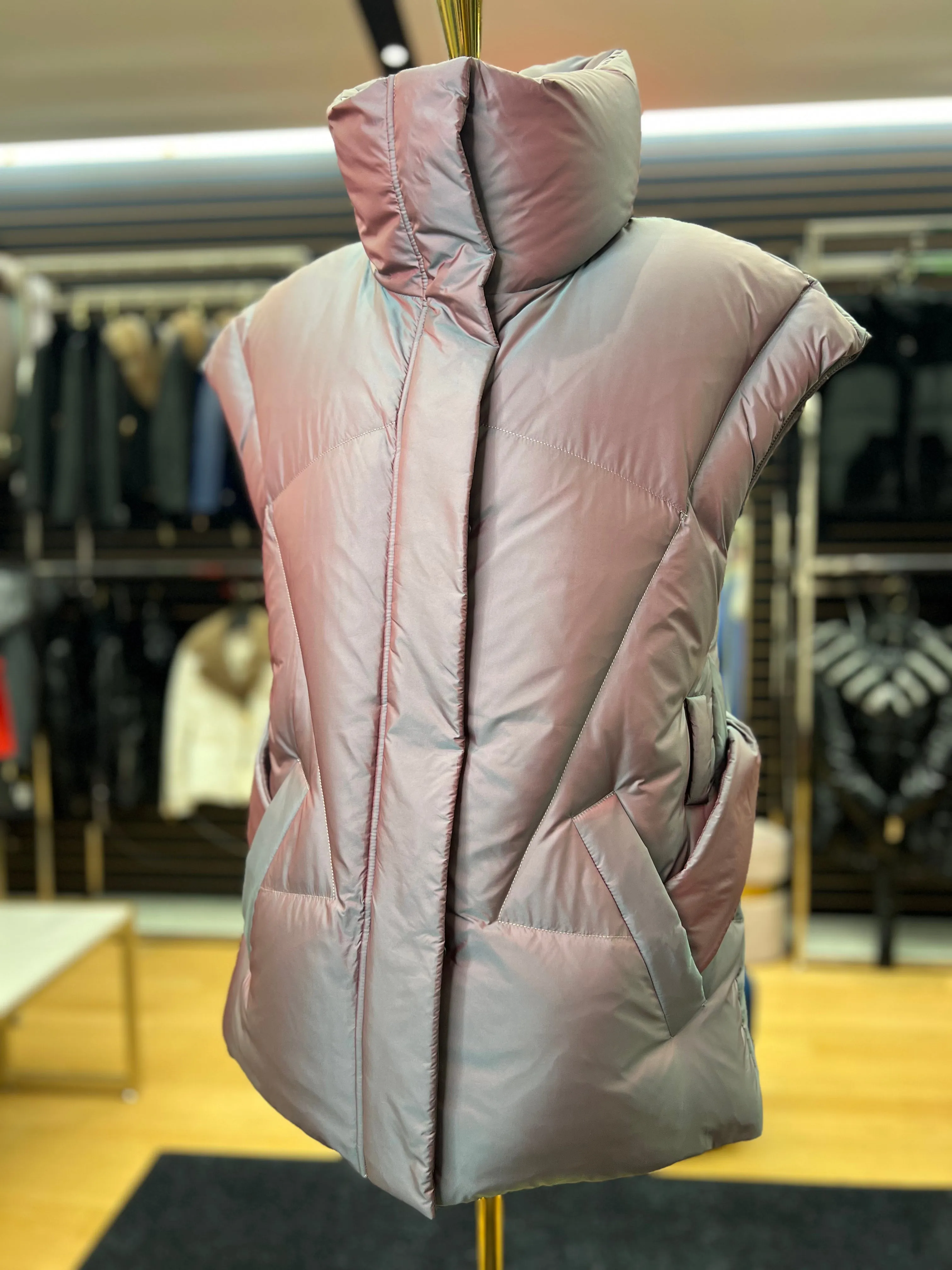 Premium Satin Goose Down Fill Vest