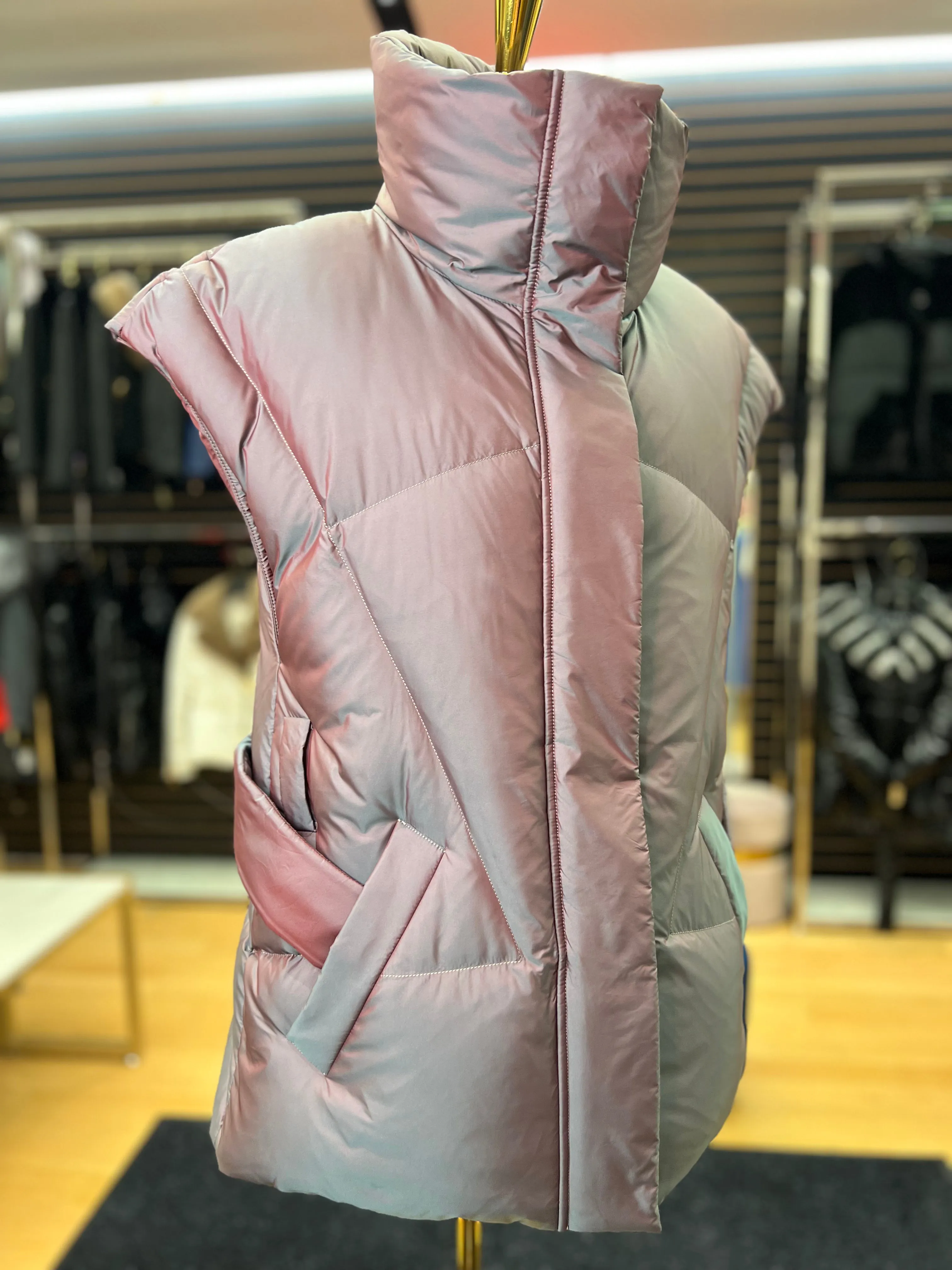 Premium Satin Goose Down Fill Vest