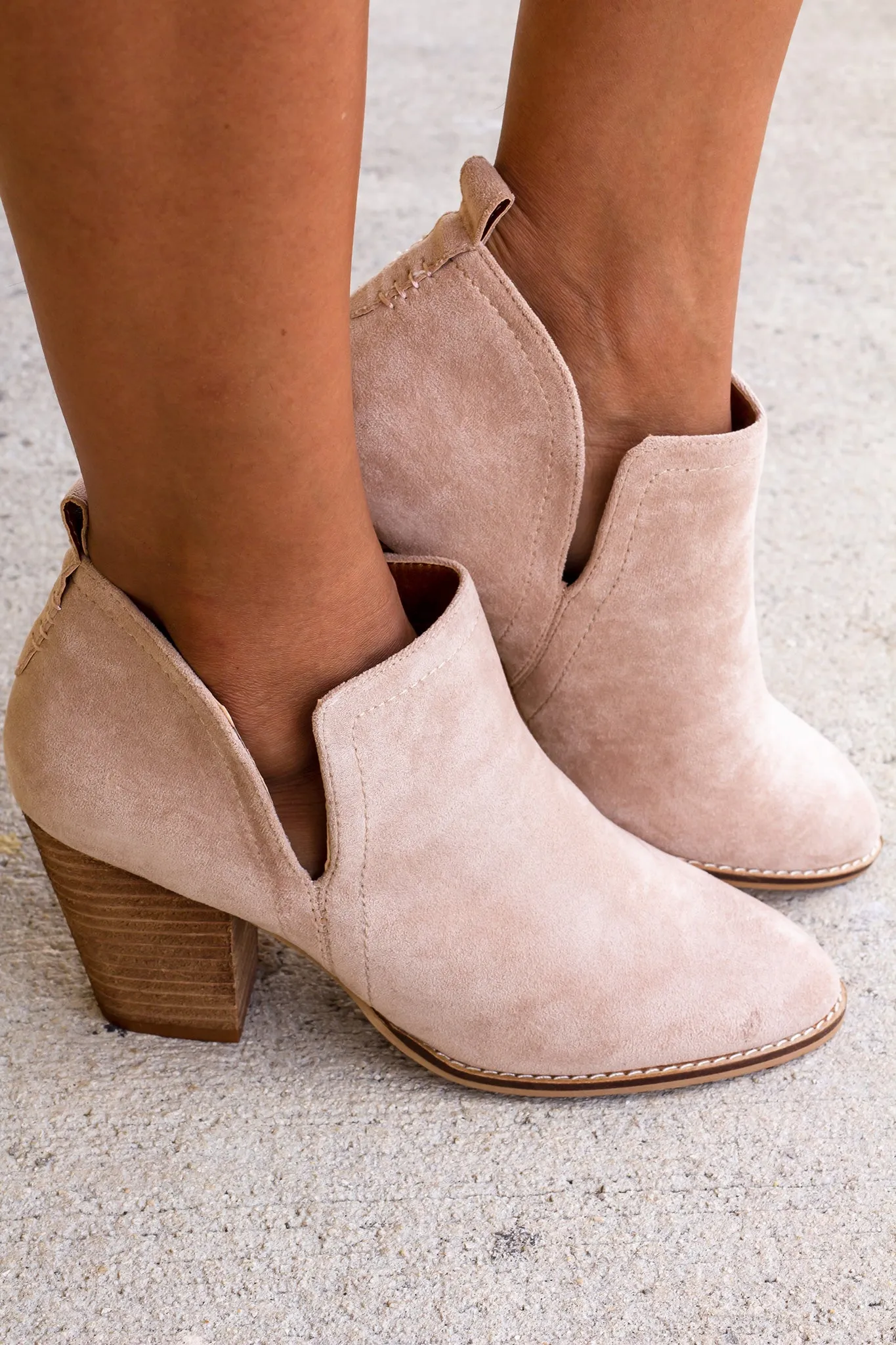 Priscilla Taupe Booties