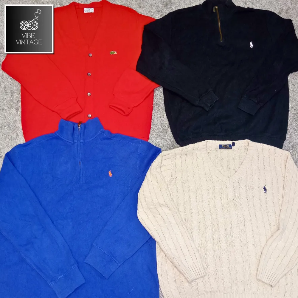 RALPH LAUREN POLO & LACOSTE SWEATERS - 26 PCS