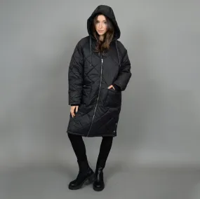 RD Style Loba Hooded Long Coat Black