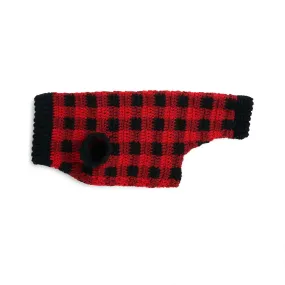 Red Heart Crochet Buffalo Plaid Dog Coat