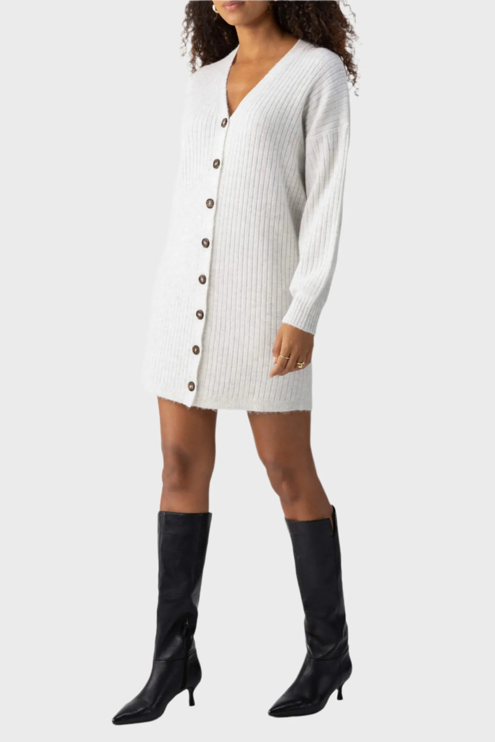 Sanctuary Button Front Sweater Dress