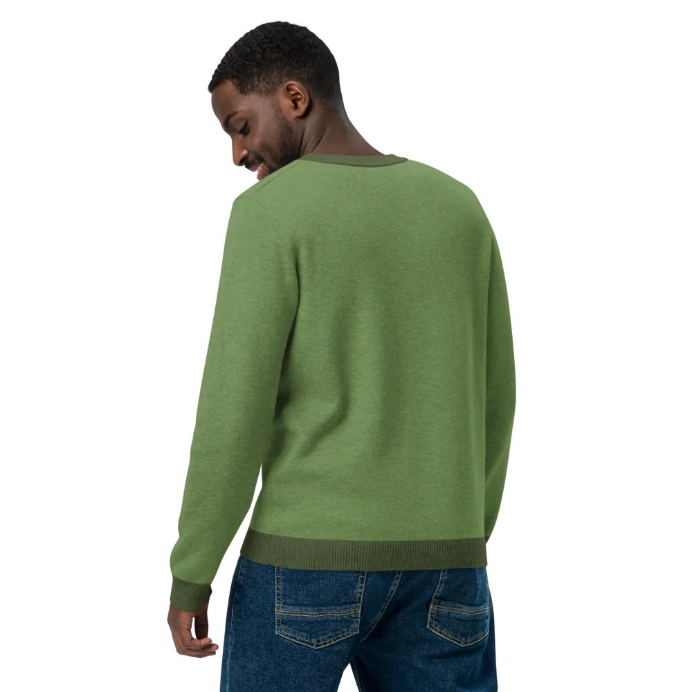 Santa Claus Is A Black Man (Green) Knitted Sweater