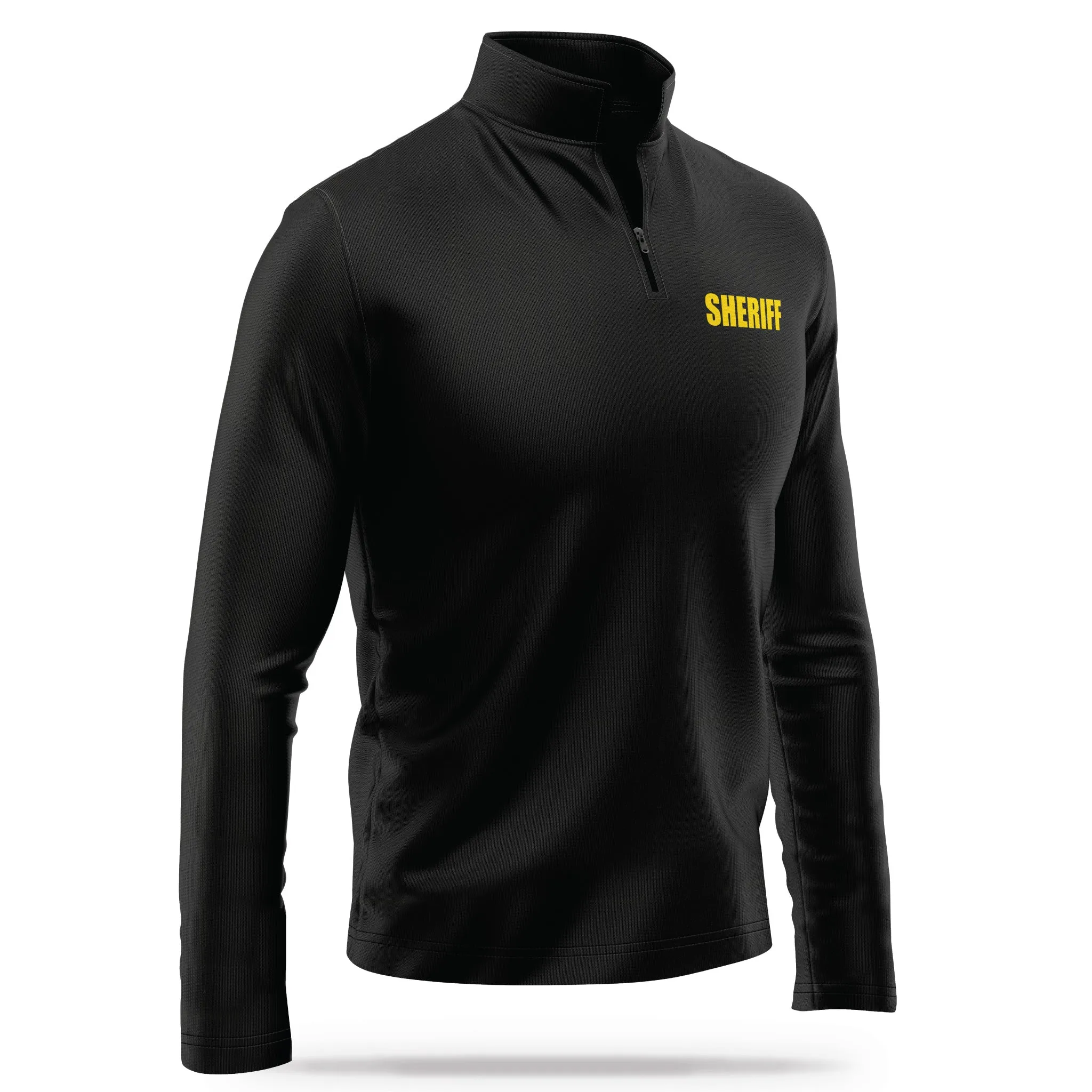 [SHERIFF] Performance Quarter Zip [BLK/GLD]