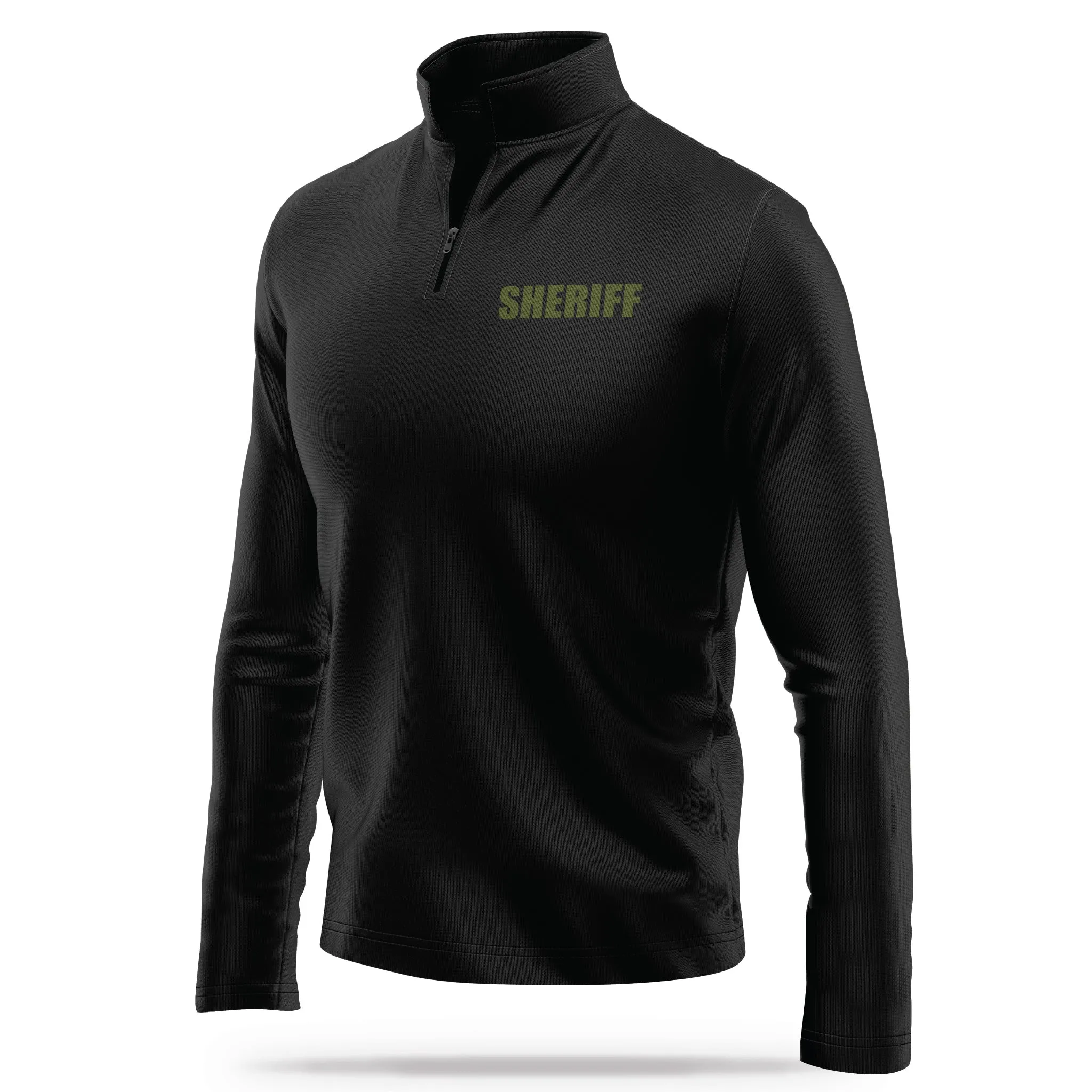 [SHERIFF] Performance Quarter Zip [BLK/GRN]