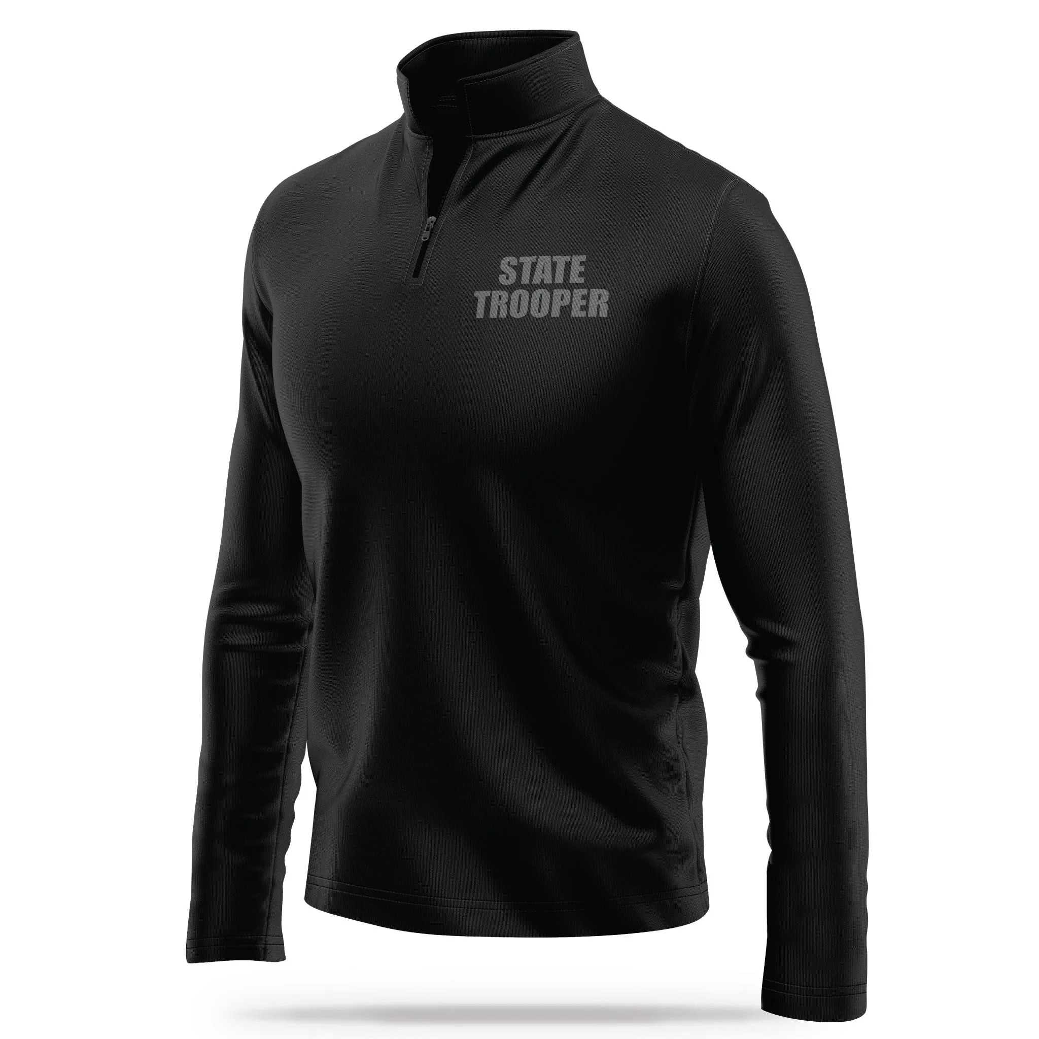 [STATE TROOPER] Performance Quarter Zip [BLK/GRY]