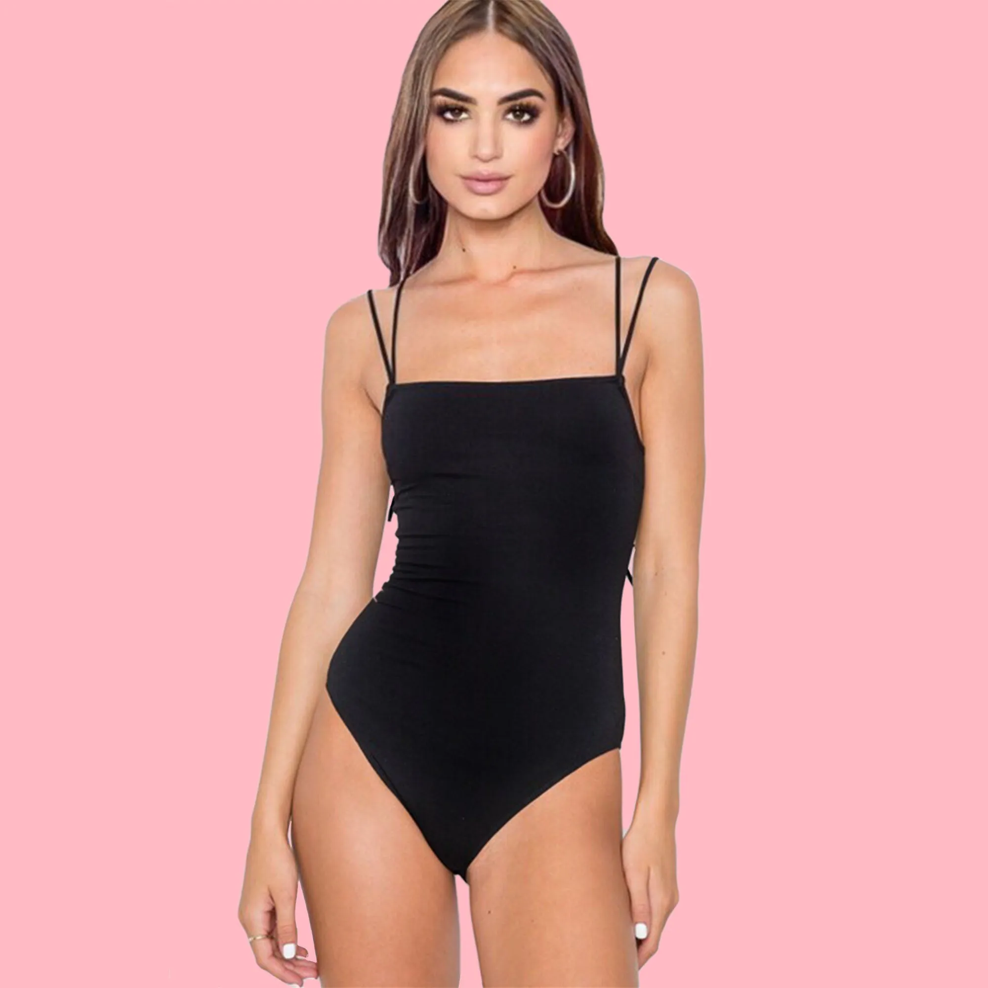 Strappy Back Tie Bodysuit