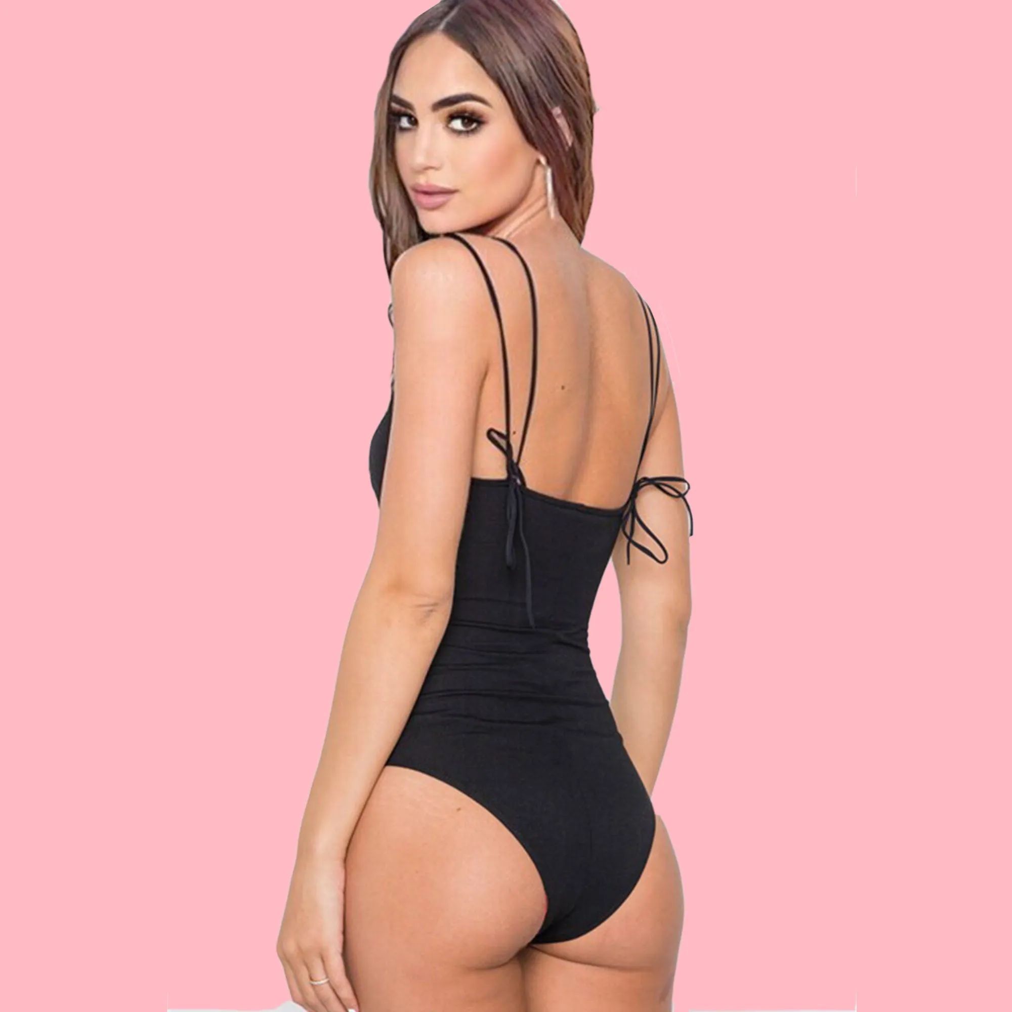 Strappy Back Tie Bodysuit