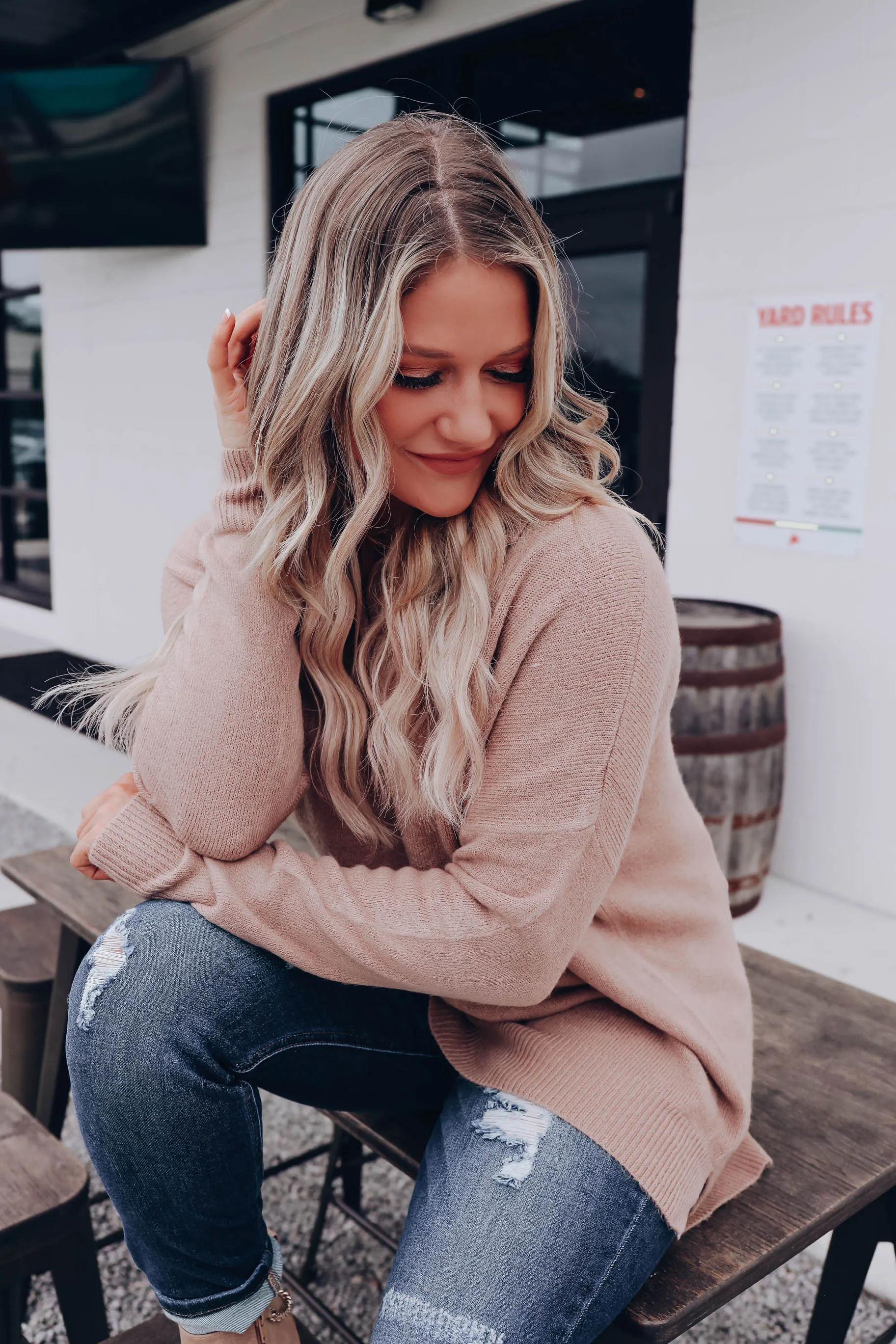 Sunnie Oversized Polo Sweater - Taupe