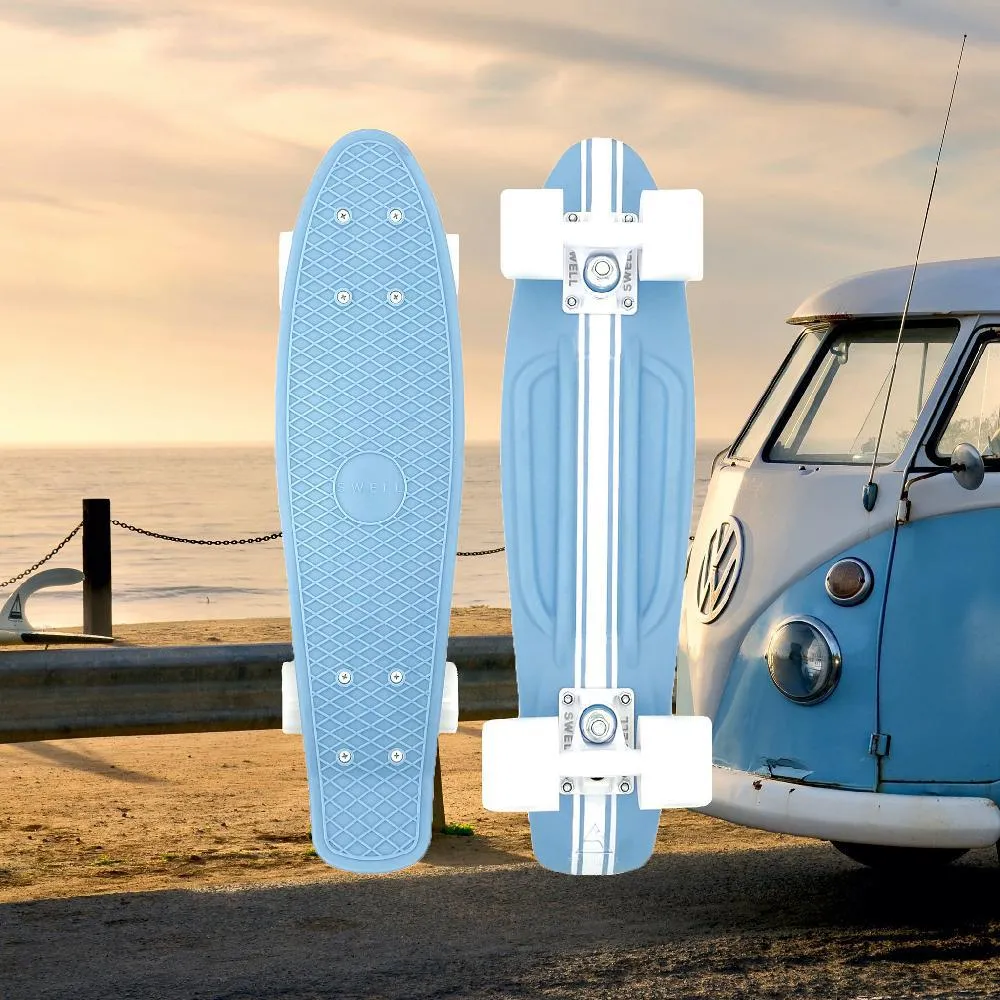 Swell 22" Stringer Powder Blue White Mini Skateboard