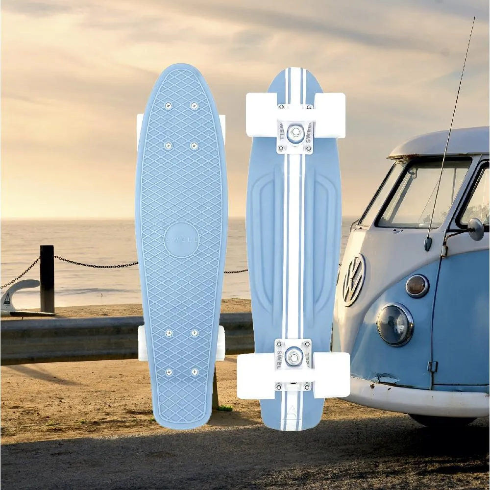 Swell Surfrider Airy Blue/White 28" Cuiser Skateboard