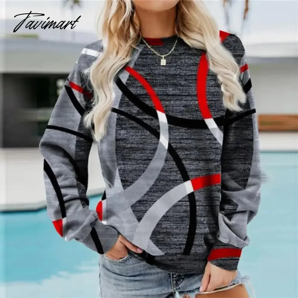 Tavimart Vintage Chic Landscape Pattern Sweatshirt Women O-Neck Long Sleeve Hoodie Streetwear Women Autumn Harajuku Printed Pullover Tops