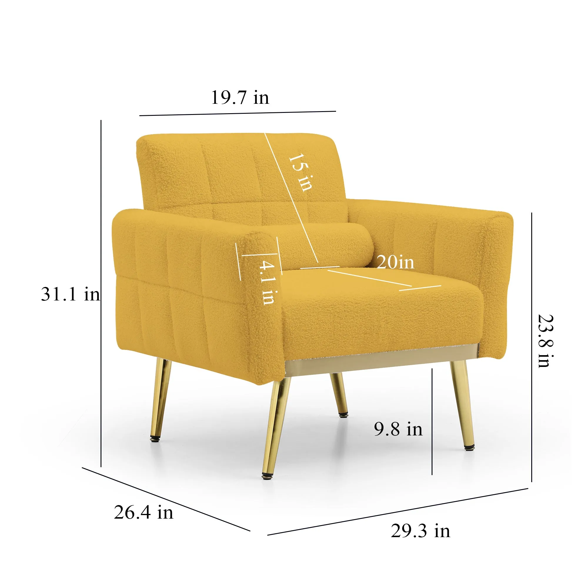 Teddy Accent Chair - Yellow