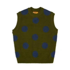 Teddy Fur Dot Knit Vest