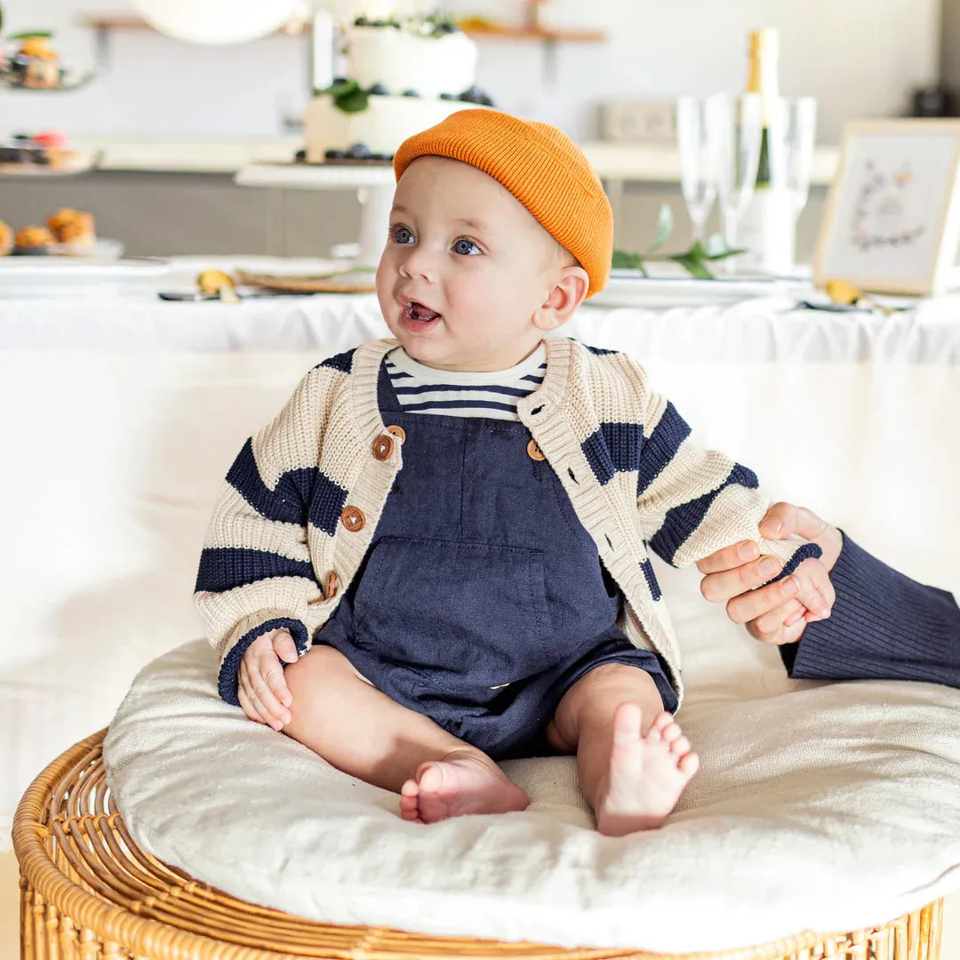 The Hayes Striped Knit Cardigan - BABY