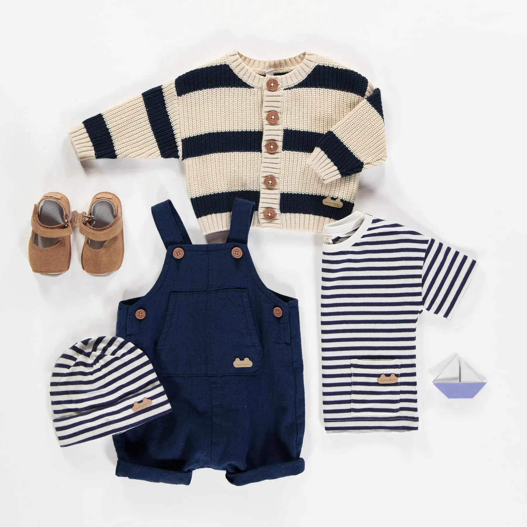 The Hayes Striped Knit Cardigan - BABY