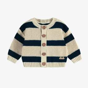 The Hayes Striped Knit Cardigan - BABY