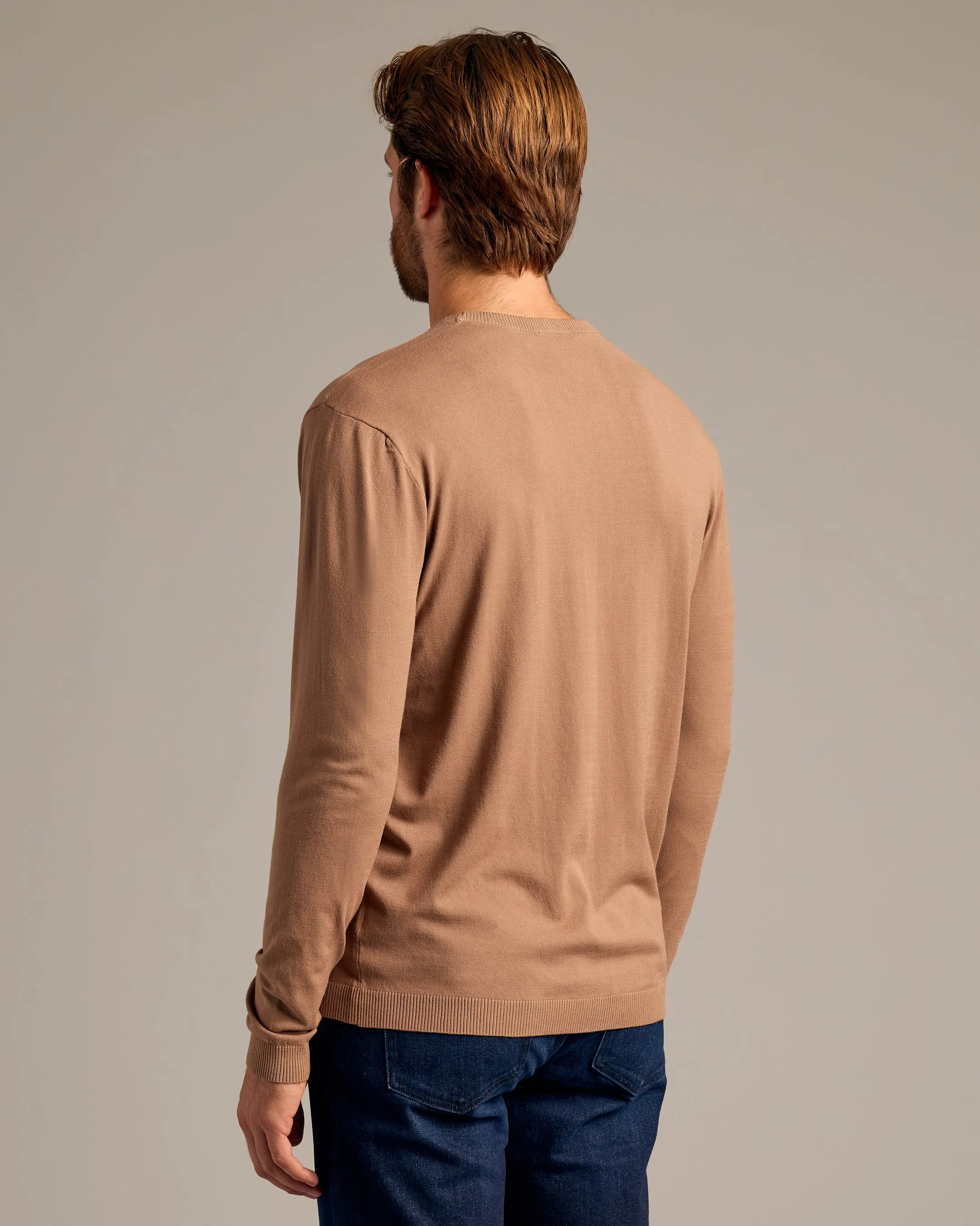 Truffle Dressy Crew Neck Sweater