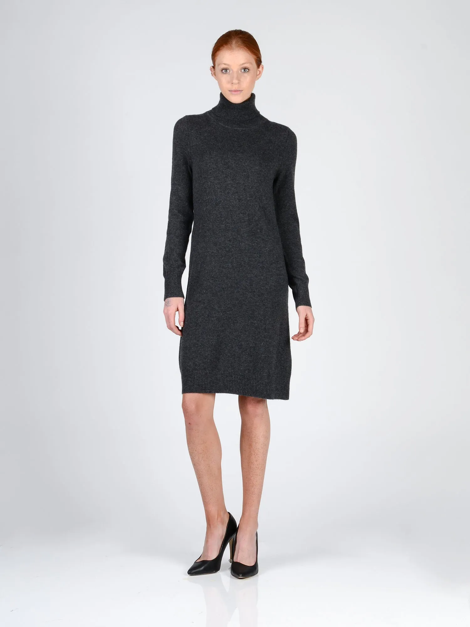 Turtleneck Slimfit Dress_Grey