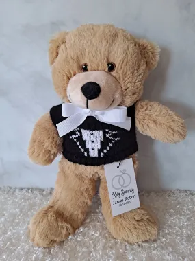 Tuxedo Teddy Bear, Light Brown Small 10inch Bear