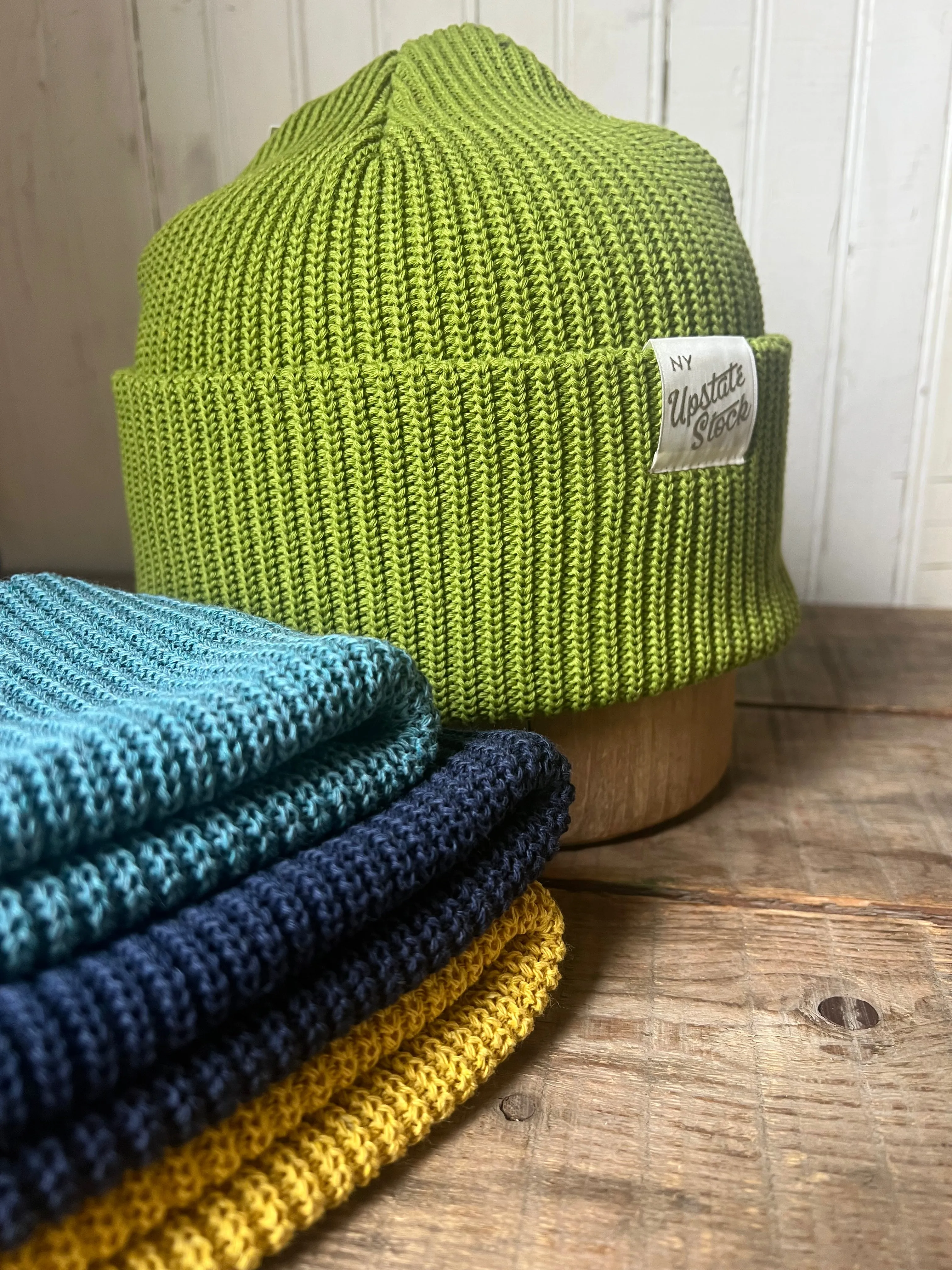 Upcycled Cotton Watchcap - Pistachio