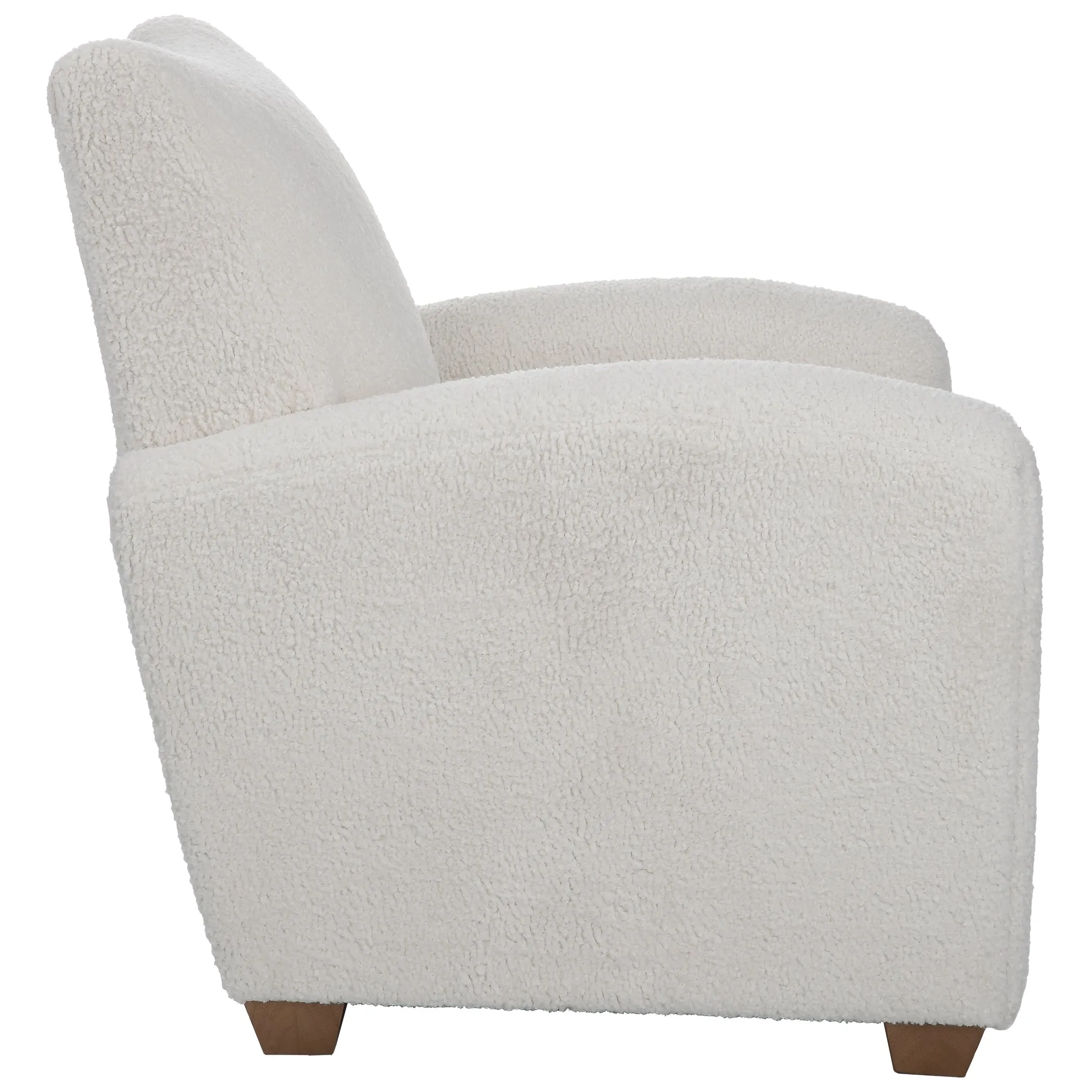 Uttermost Teddy White Shearling Accent Chair