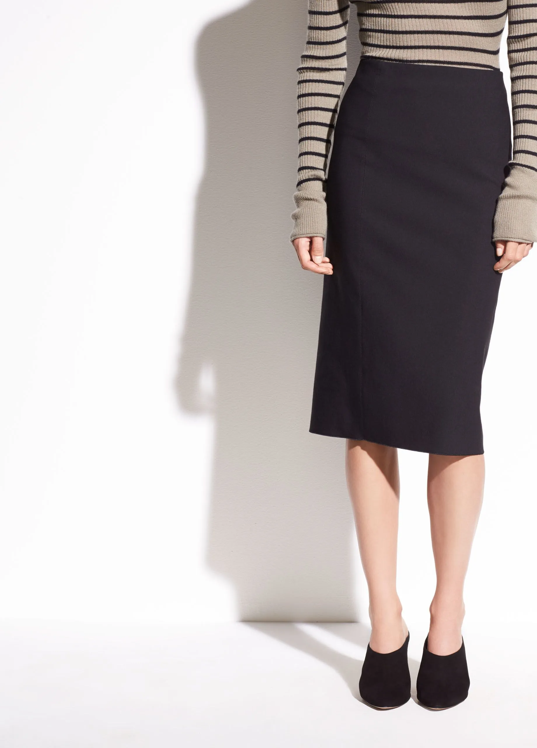 Vince - Stretch Ponte Pencil Skirt