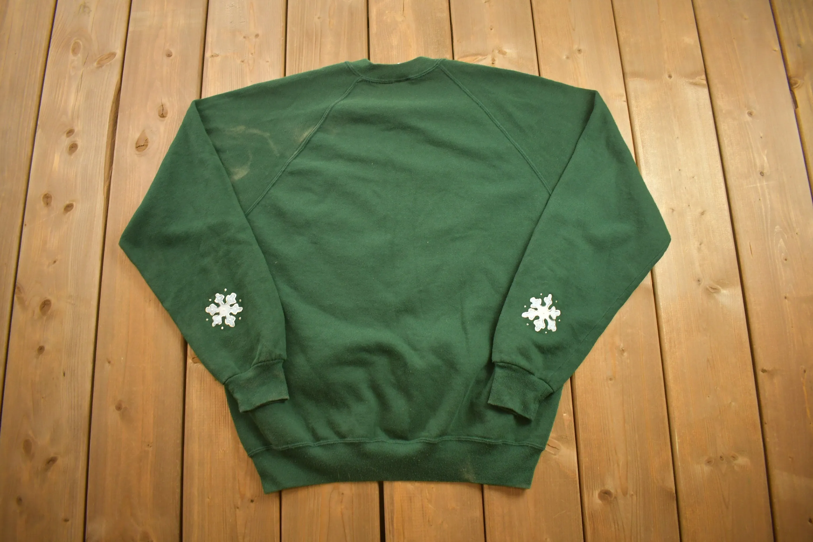 Vintage 1990s Cute Sledding Teddy Bears Crewneck Sweatshirt