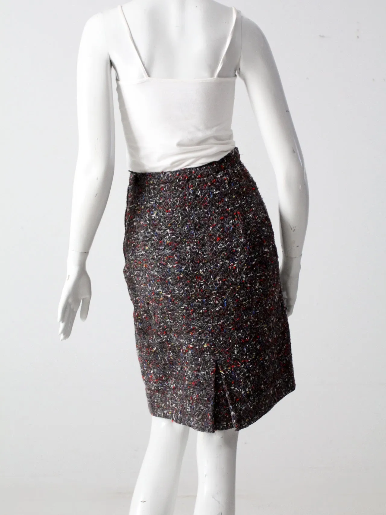 vintage 50s tweed pencil skirt