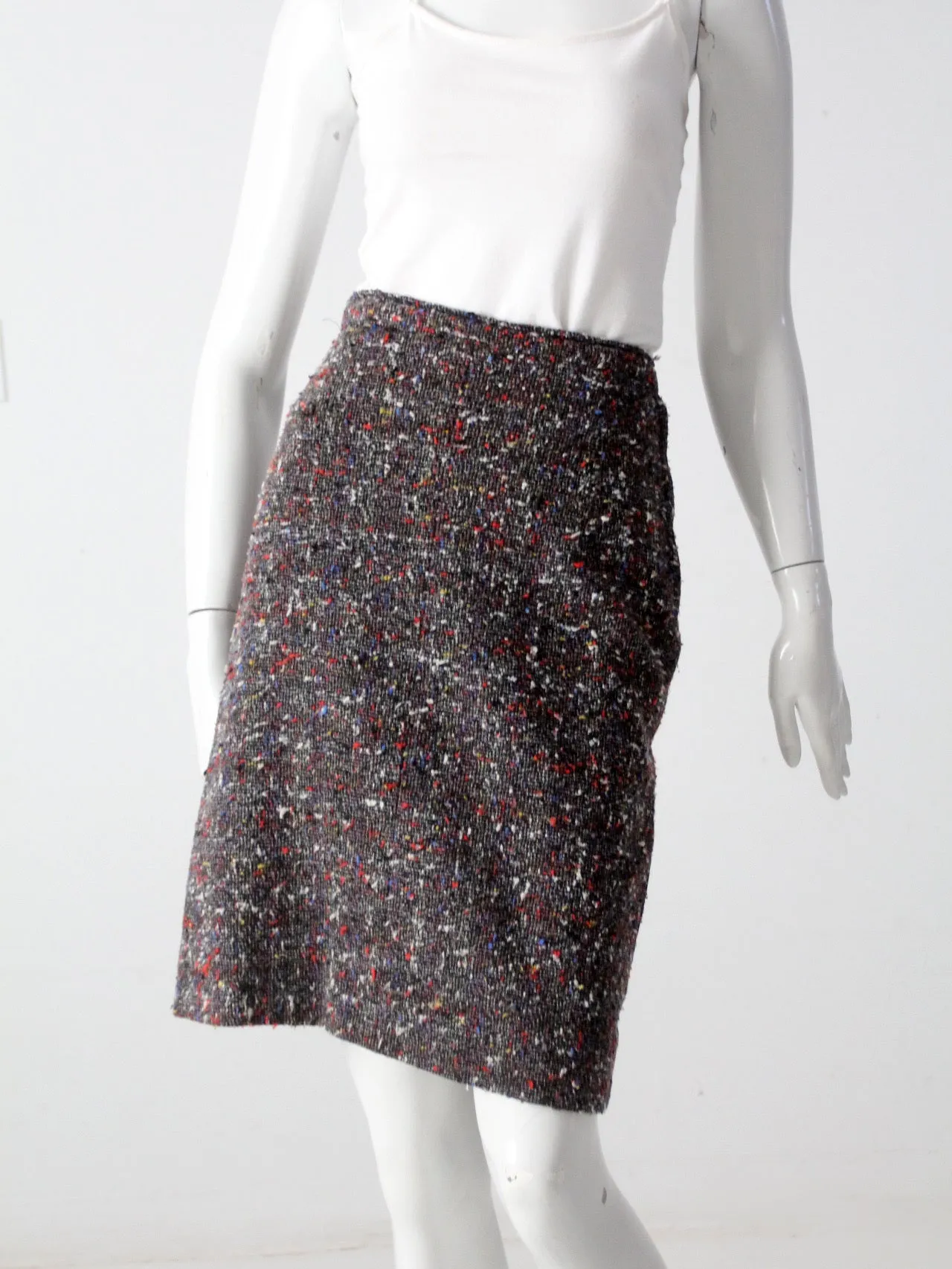 vintage 50s tweed pencil skirt