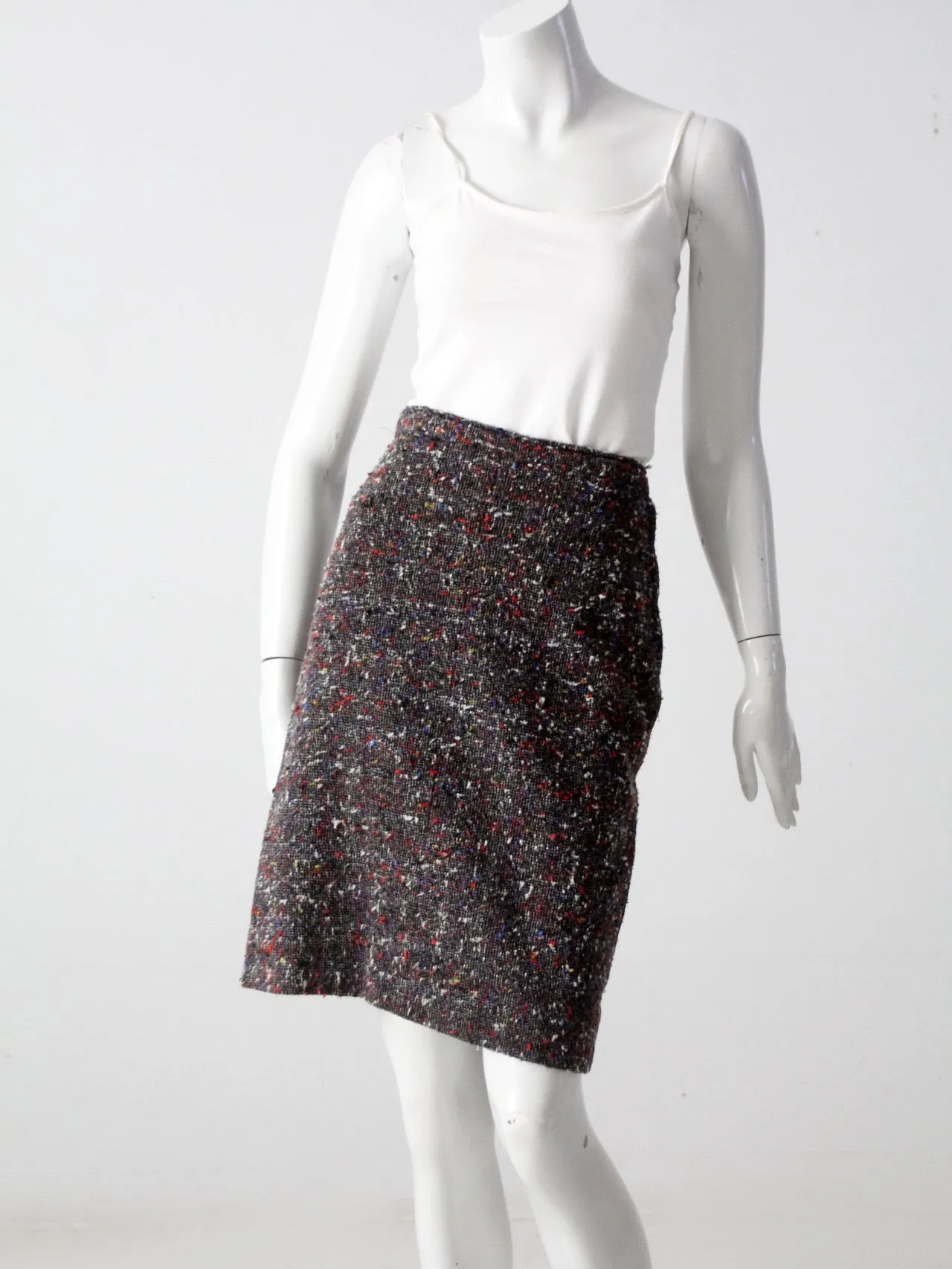 vintage 50s tweed pencil skirt