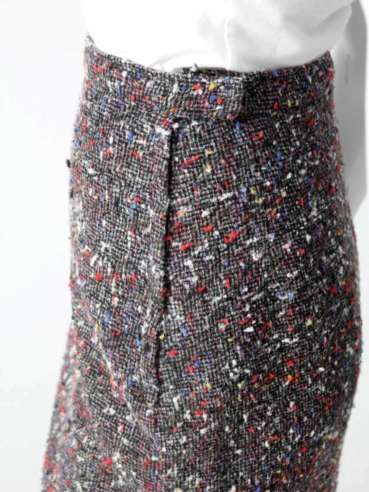 vintage 50s tweed pencil skirt