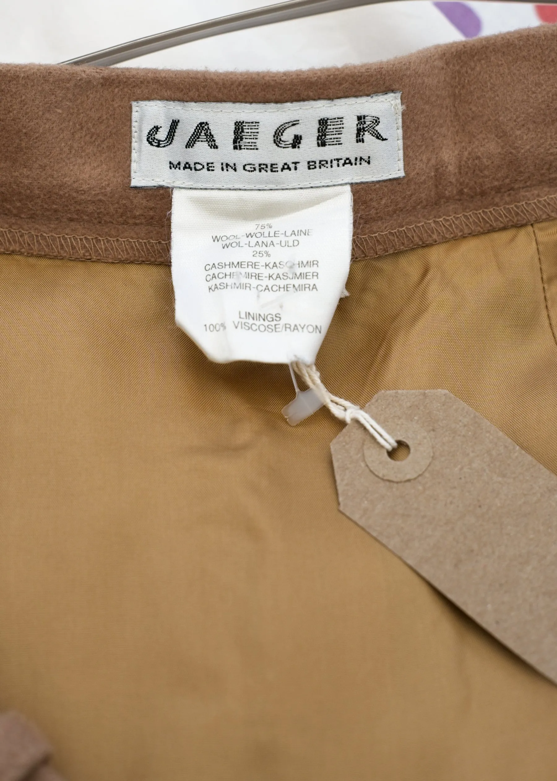 Vintage Camel Cashmere Pencil Skirt by Jaeger