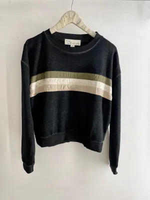 Vintage Havana Satin Stripe Crewneck Pullover