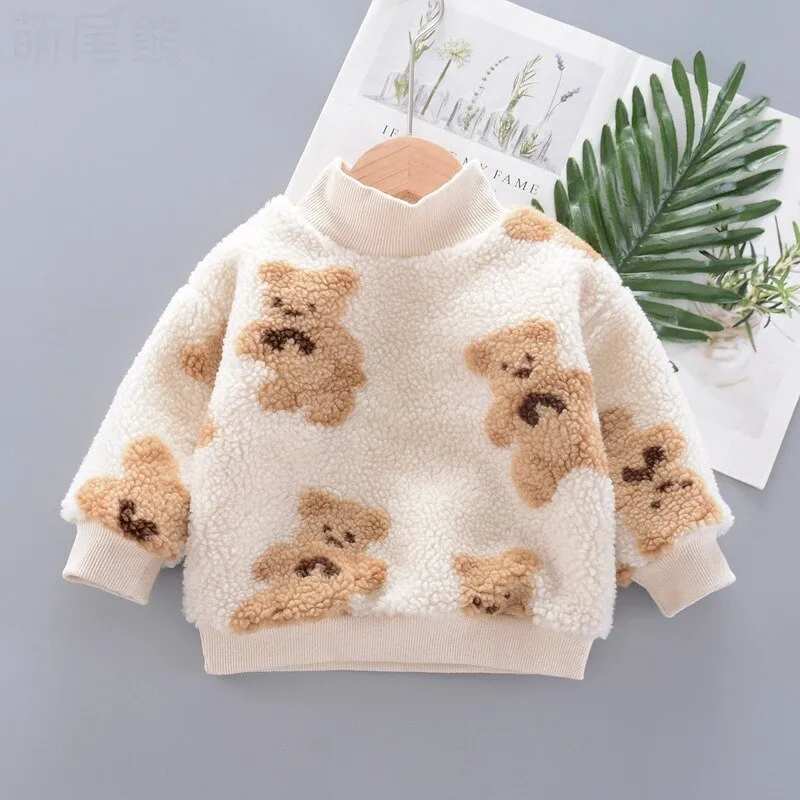 Warm Winter Teddy Bear Sweater for Kids