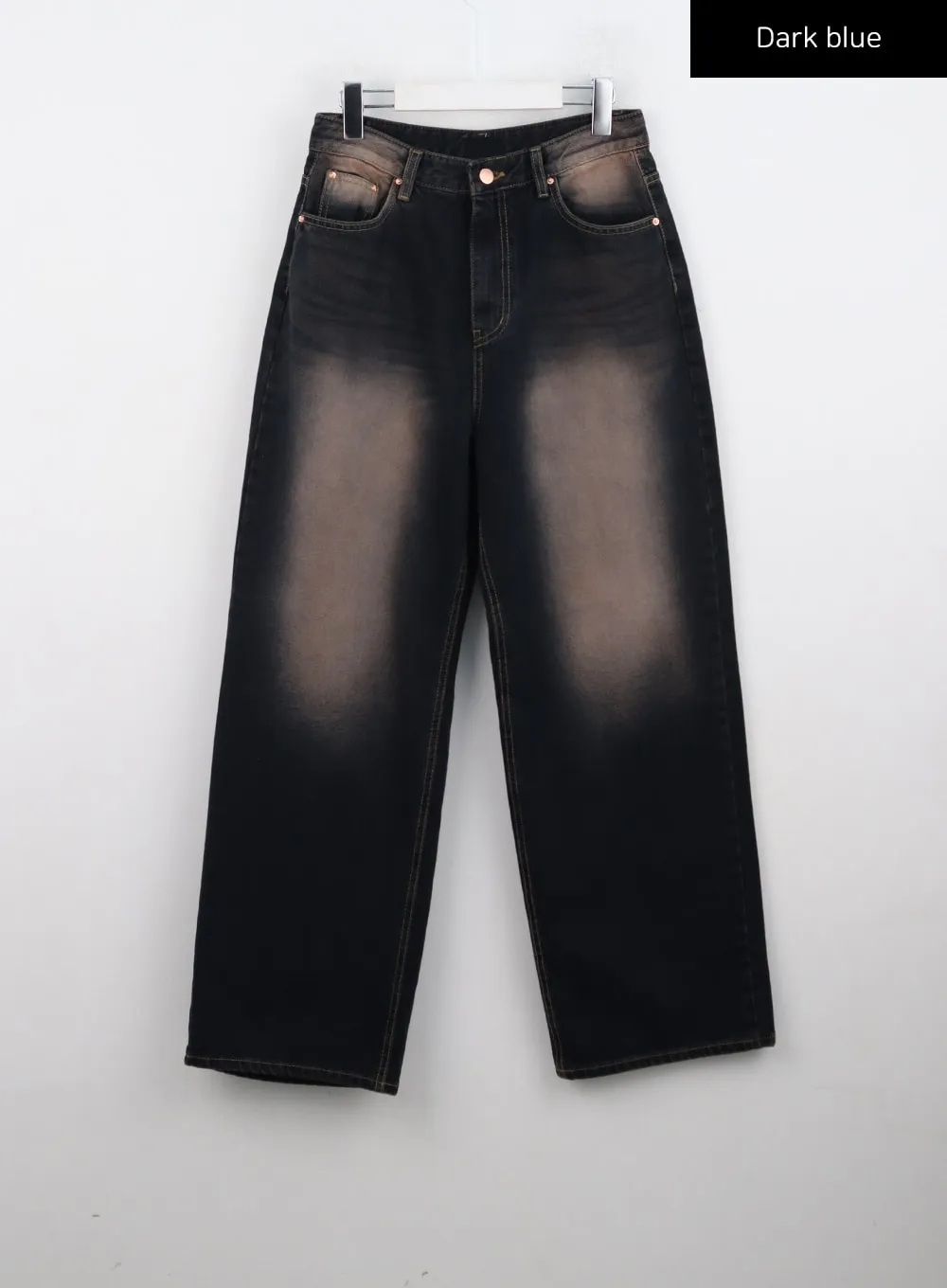 Washed Straight Leg Jeans CN315