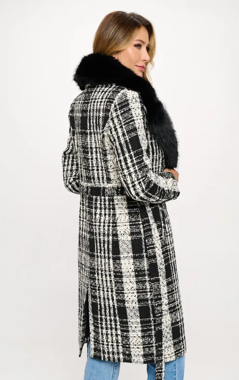 WB466L1 - Lily Plaid Vegan Wool Coat