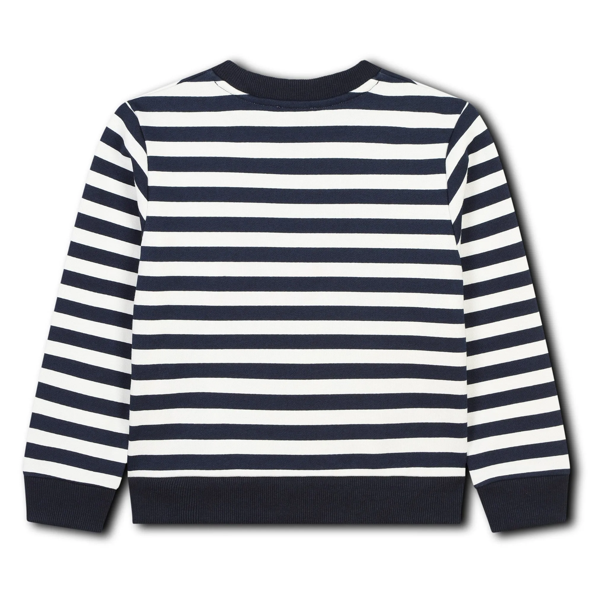 White/Navy Logo Stripes Sweater