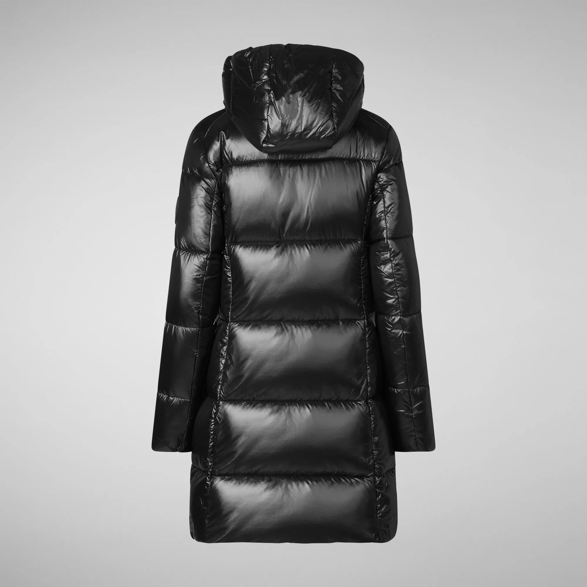 Women's Hooded Animal free Puffer Coat Ines in Black