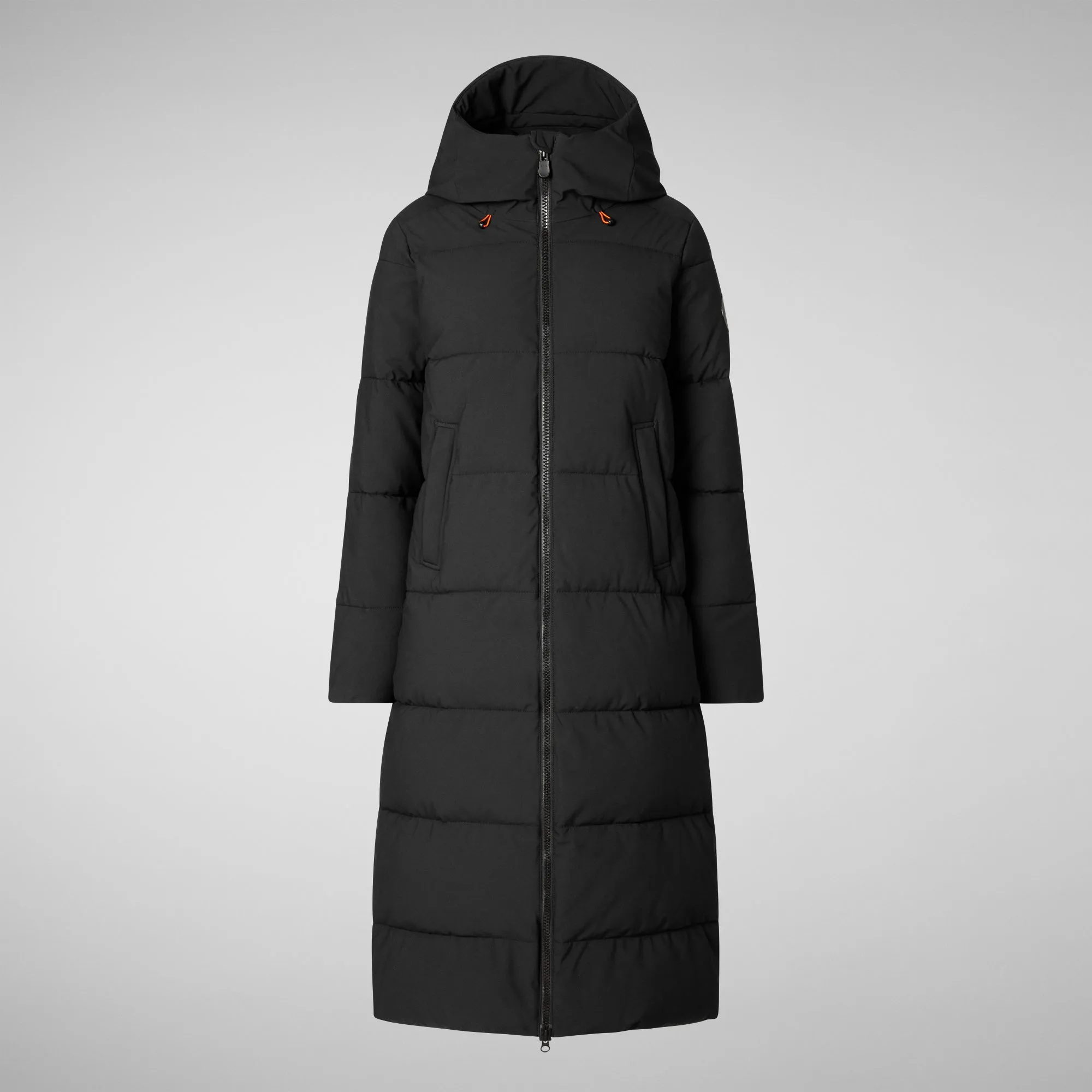 Women's Missy Long Hooded Puffer Coat in Black