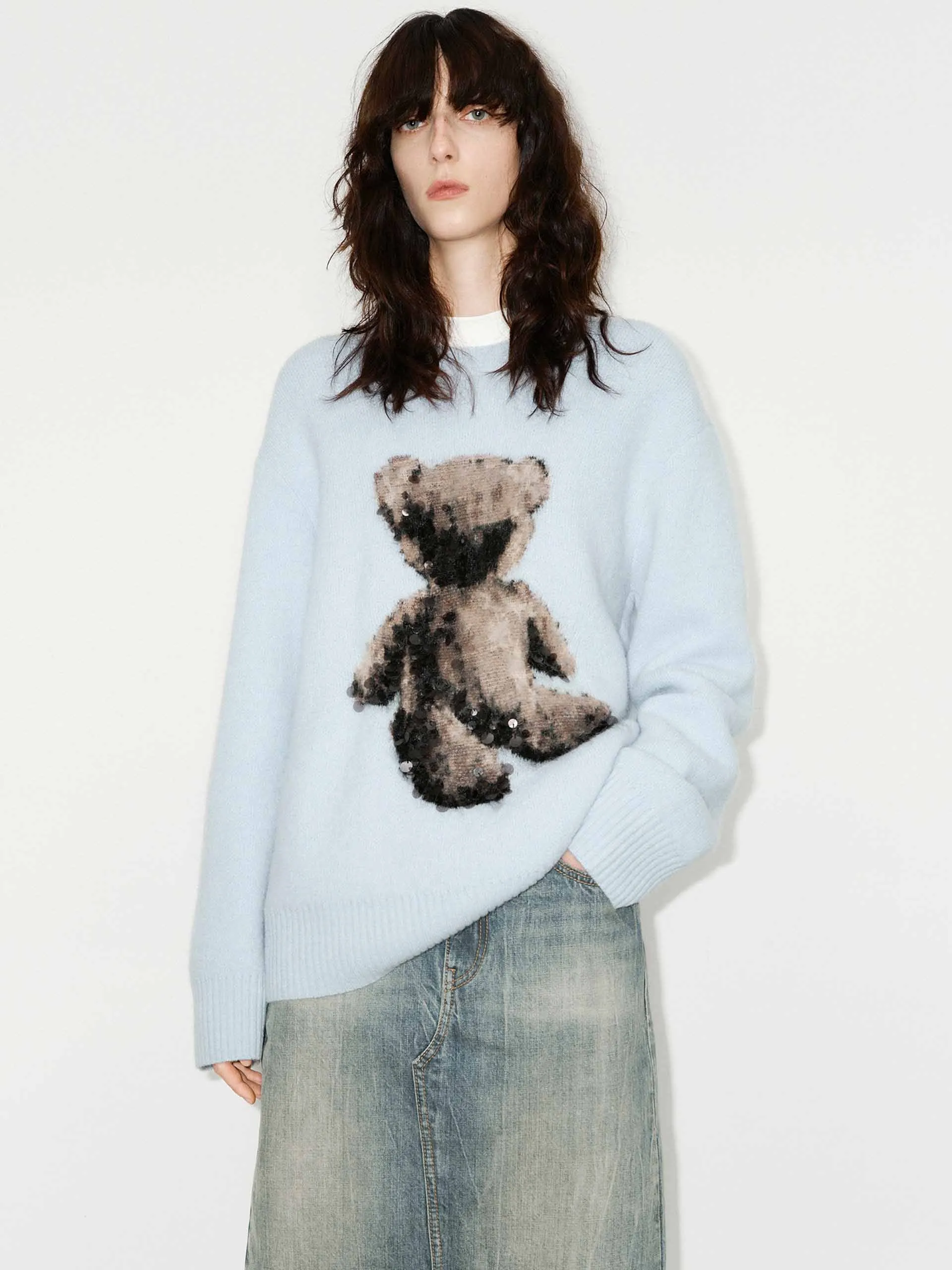 Wool Blend Teddy Sweater