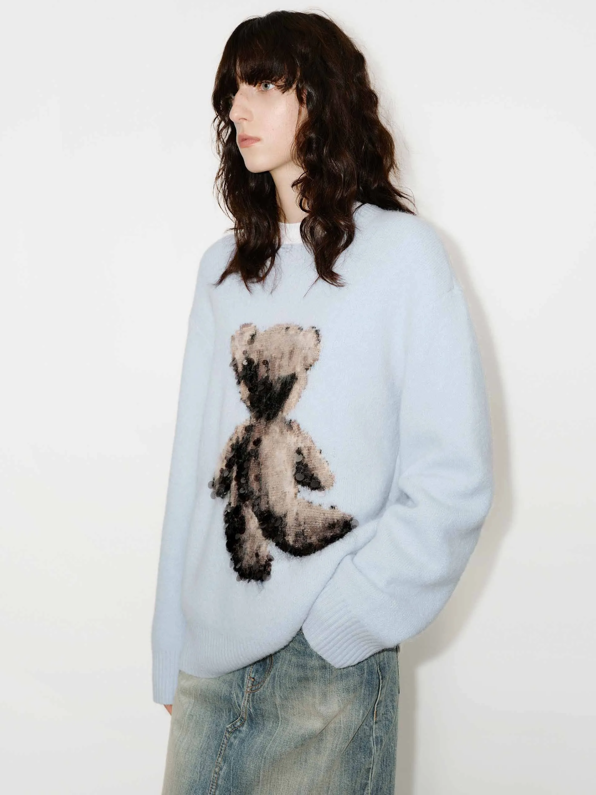 Wool Blend Teddy Sweater